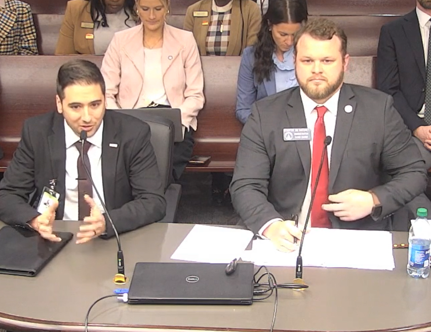 NICB's Eric DeCampos testifying.