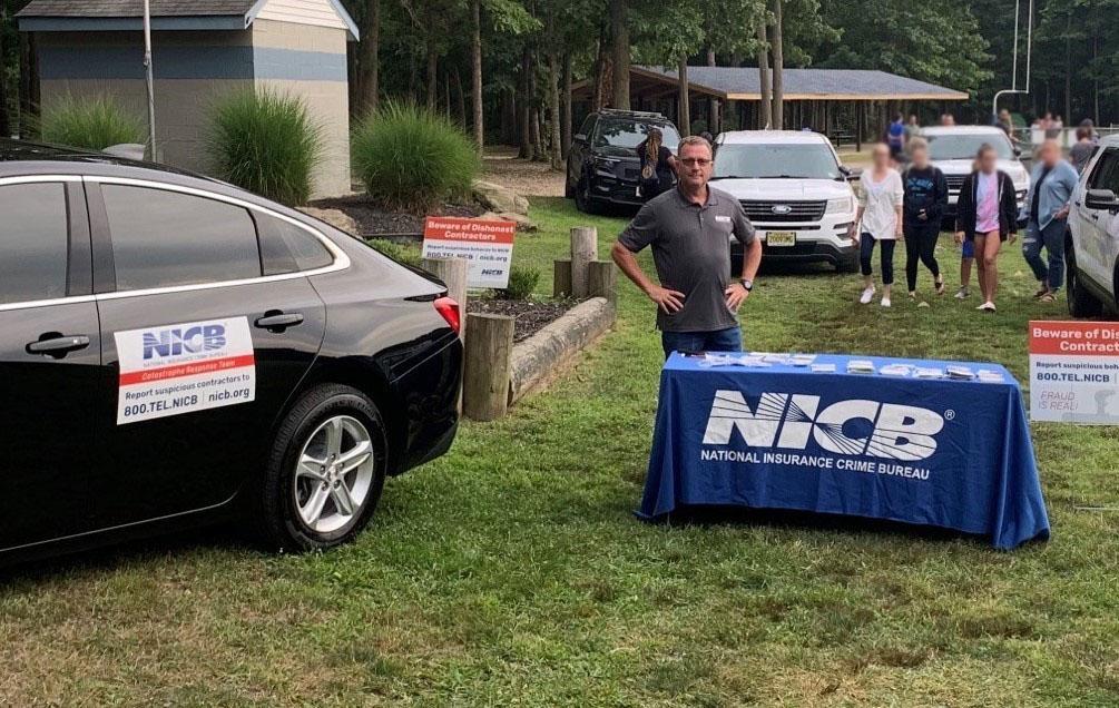 SA Dailey represents NICB at the 2021 National Night Out