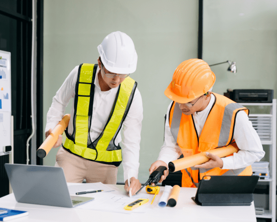 Contractors talking